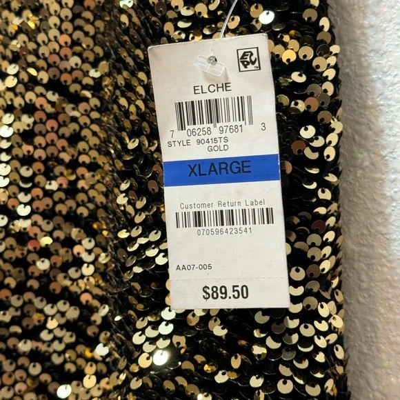 NWT Thalia Sodi Gold Sequins‎ Skirt XL - Picture 4 of 8